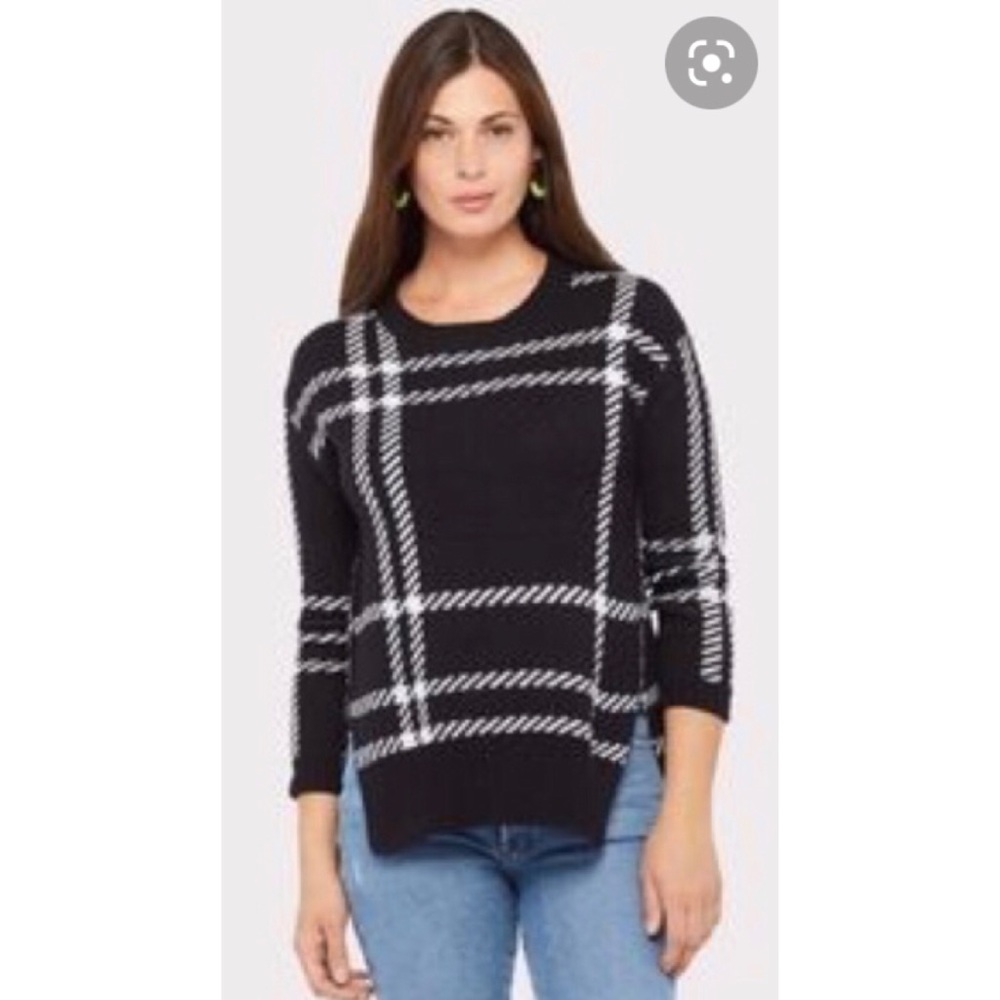 EVEREVE  Allison Joy Plaid Pullover Sweater